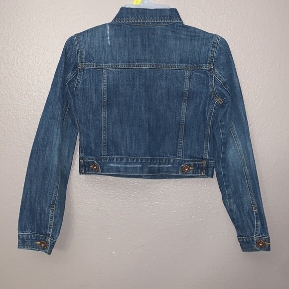 Old Navy Vintage Blue Jeans girl denim Jacket size Large. Dark wash. - Picture 6 of 10